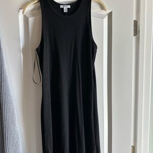 Nine West Black Ribbed Midi Dress